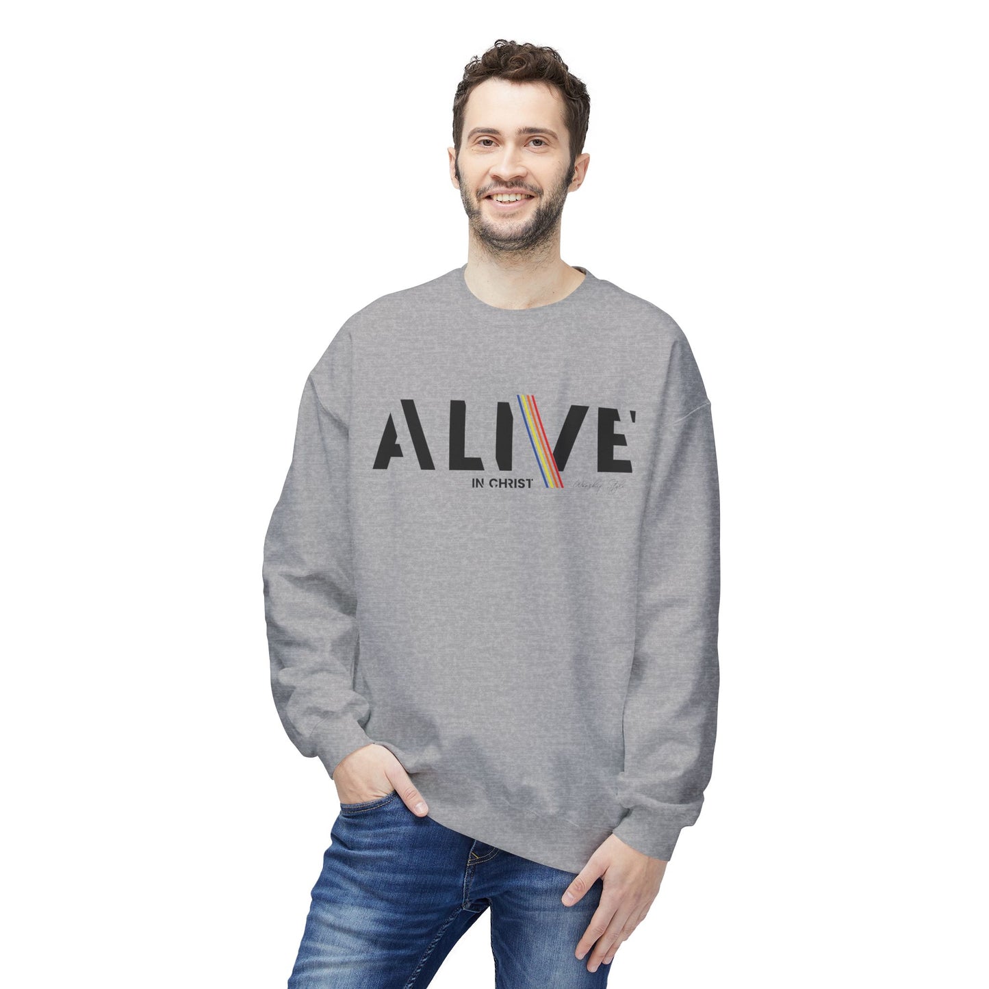 Alive in Christ - Unisex Softstyle Fleece Sweatshirt