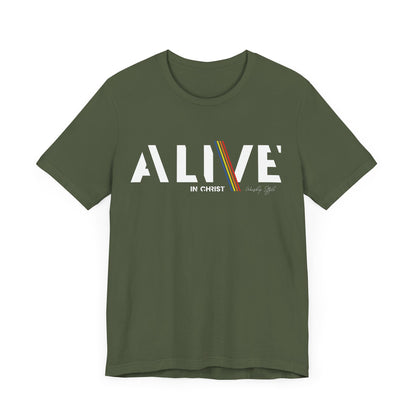 Alive in Christ - unisex Jersey Short Sleeve Tee