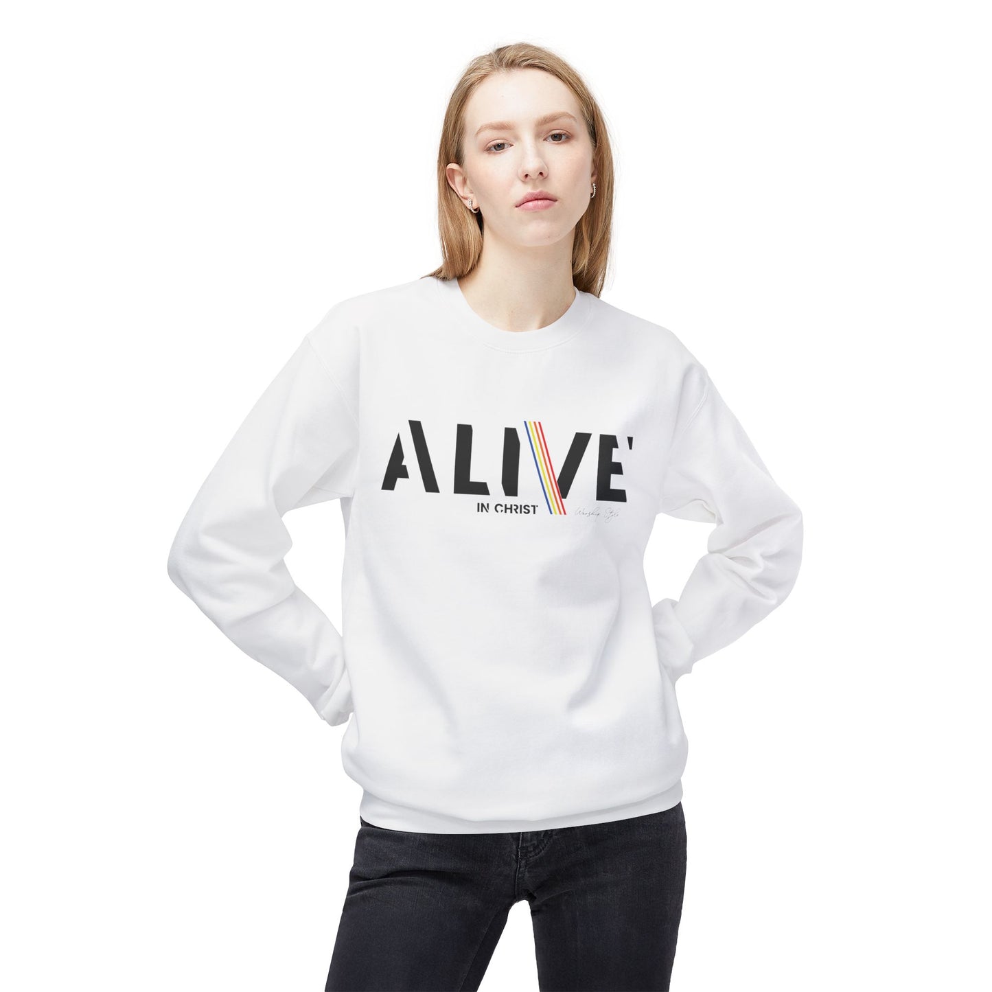 Alive in Christ - Unisex Softstyle Fleece Sweatshirt