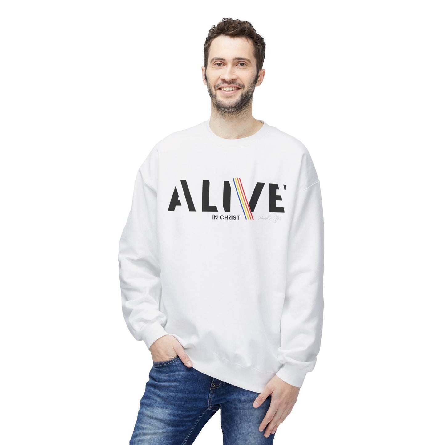 Lebendig in Christus - Unisex Softstyle Fleece Sweatshirt 