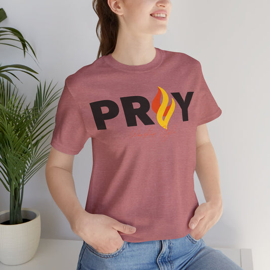 Pray - Unisex T-shirt à manches courtes en jersey 