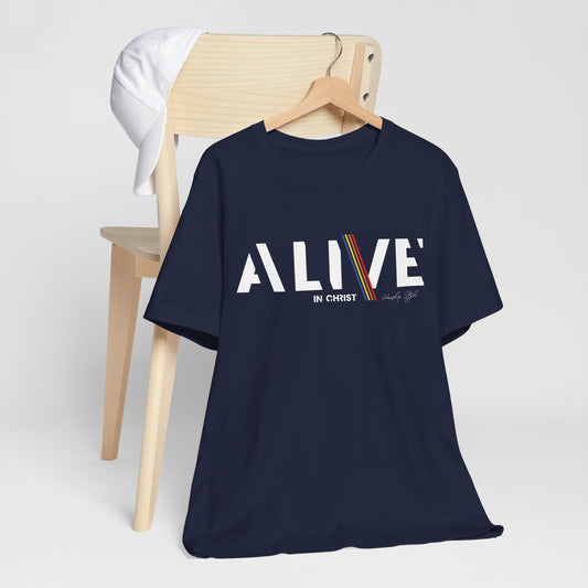 Alive inChrist - T-shirt à manches courtes unisexe en jersey 