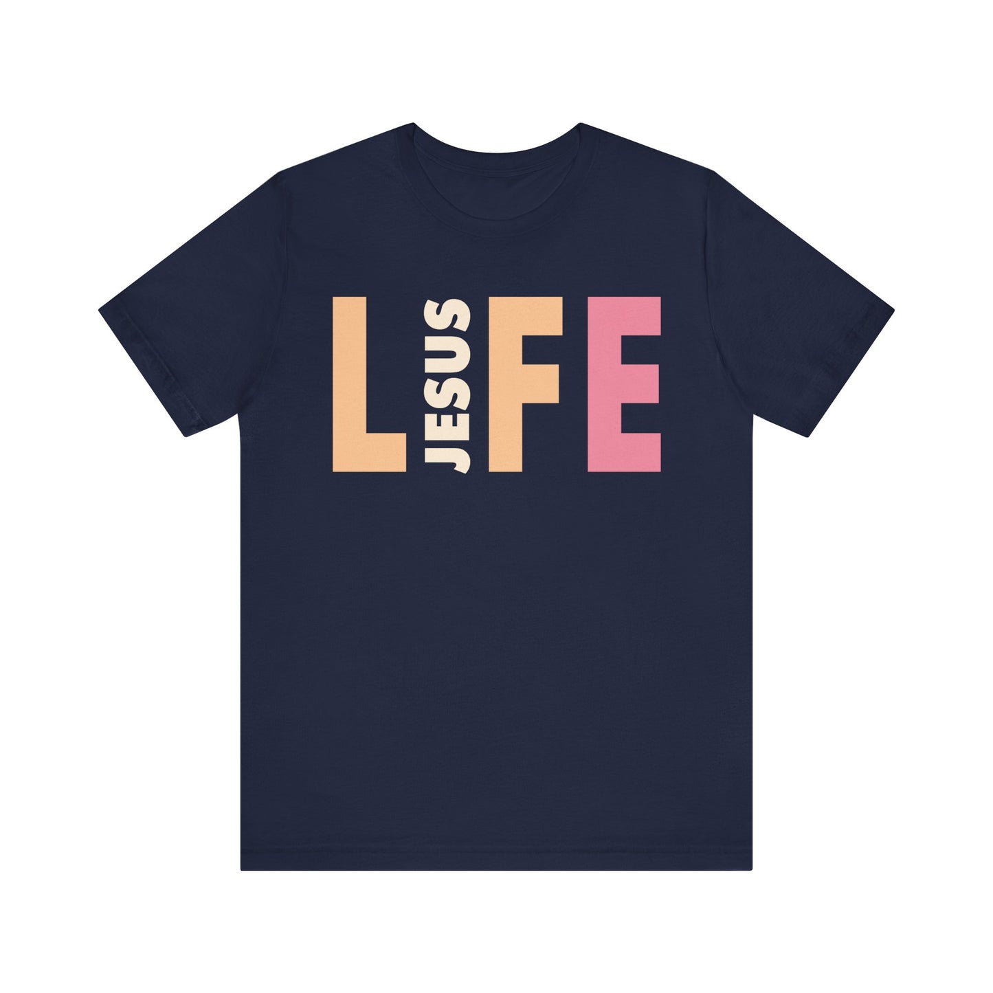 Jesus Is The Life - Unisex T-shirt à manches courtes en jersey 