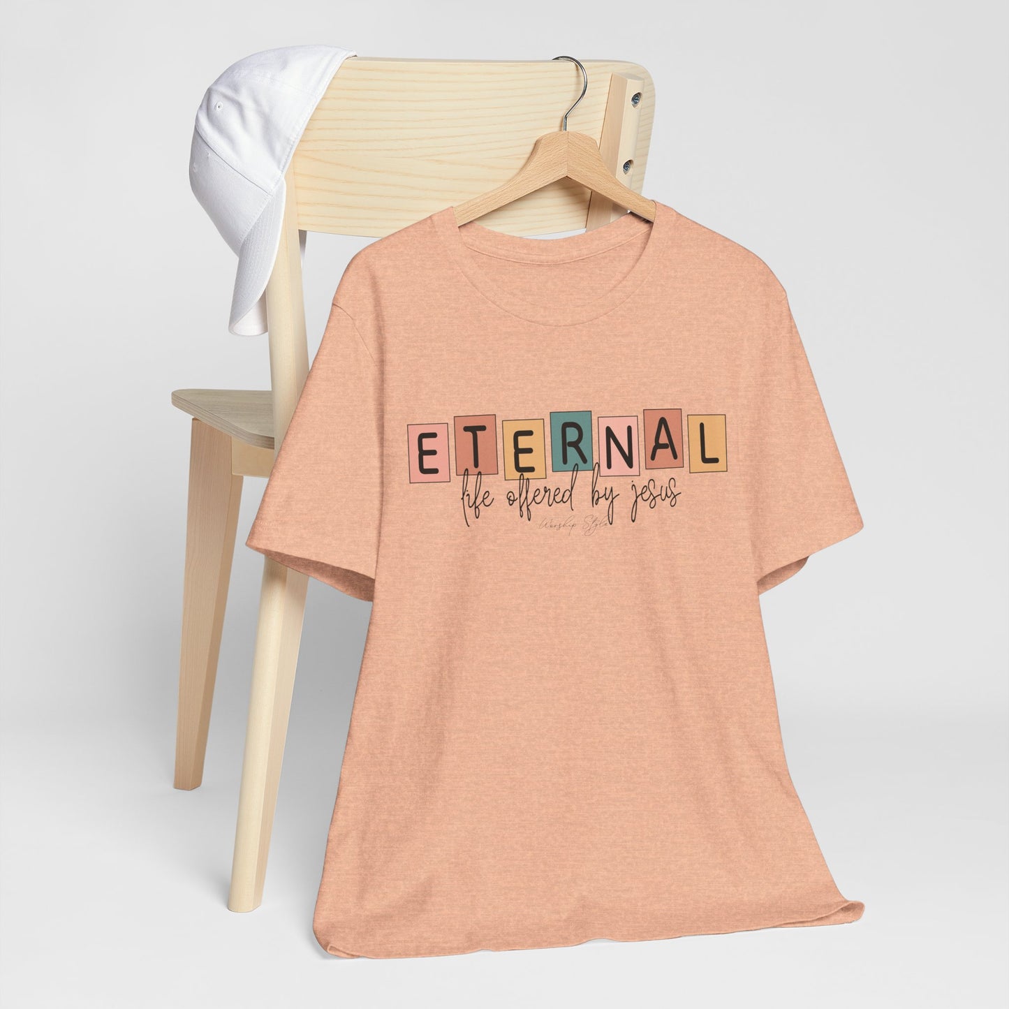 Jesus Offers Eternal Life - Unisex T-shirt à manches courtes en jersey 