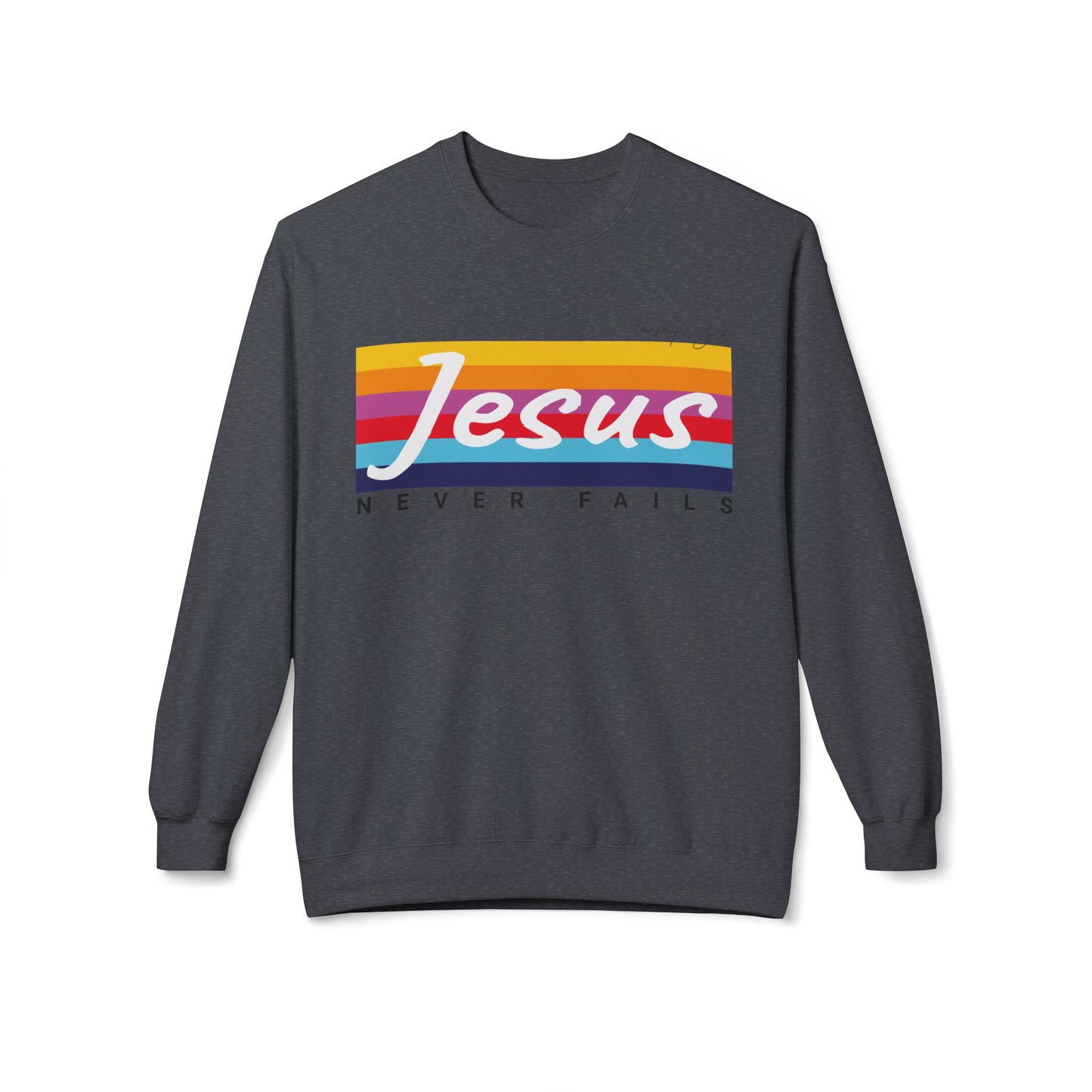 Jesus Never Fails - Unisex Softstyle Fleece Sweatshirt