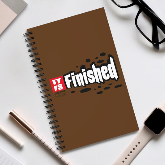 Journal en spirale inspirant – « It is Finished » – Journal basé sur la foi pour la réflexion et les notes 