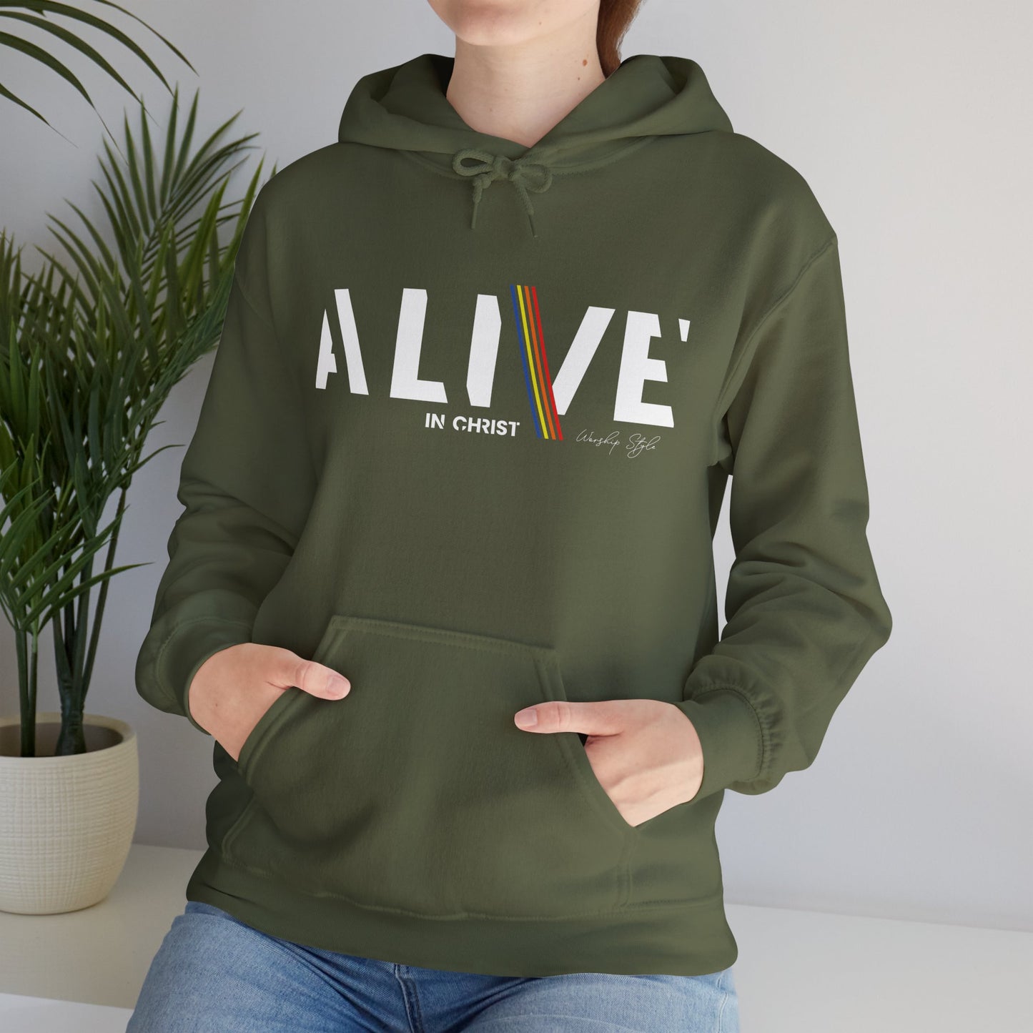 Alive in Christ - Unisex Sweat-shirt à capuche Heavy Blend™ 