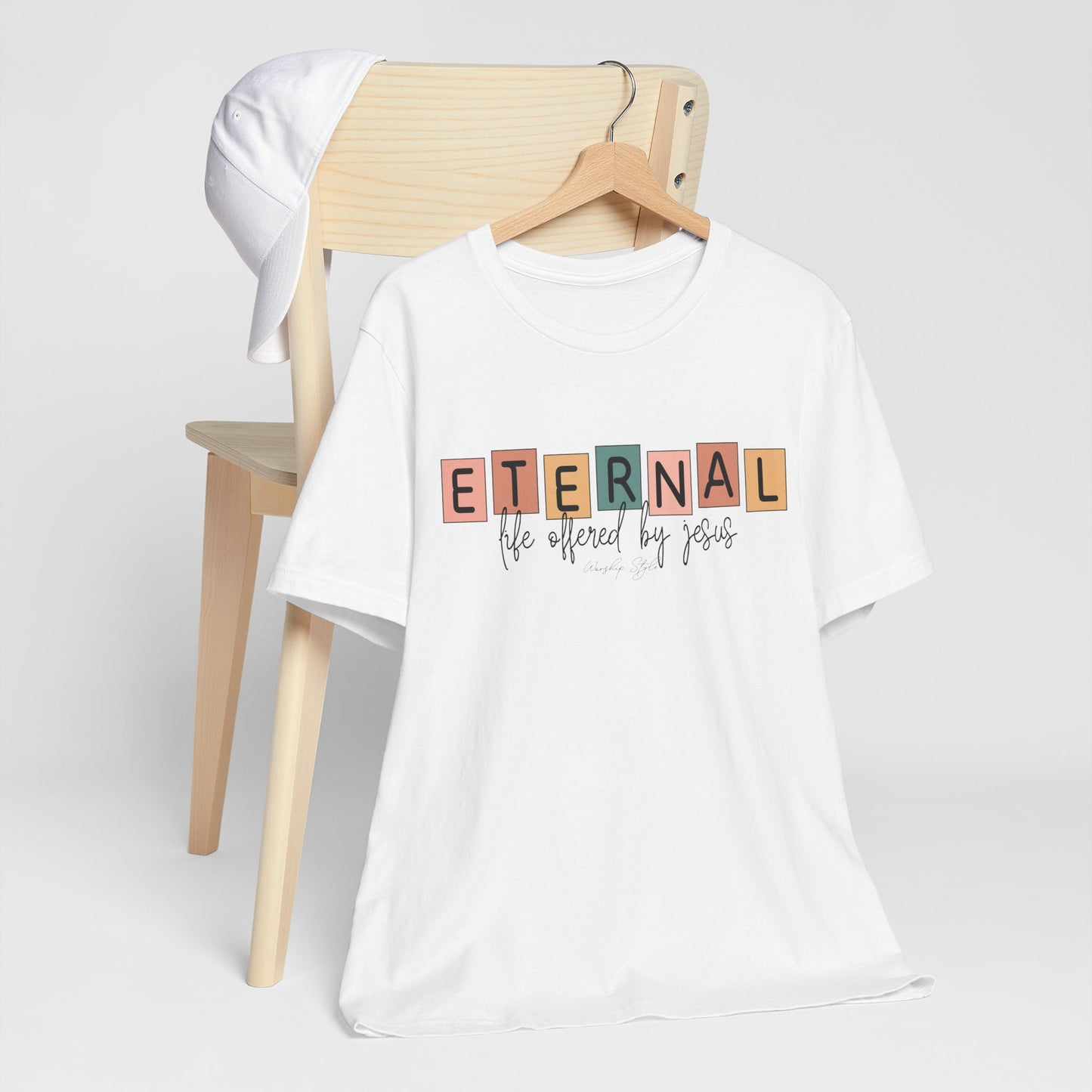 Jesus bietet ewiges Leben - Unisex Jersey Kurzärmeliges T-Shirt 