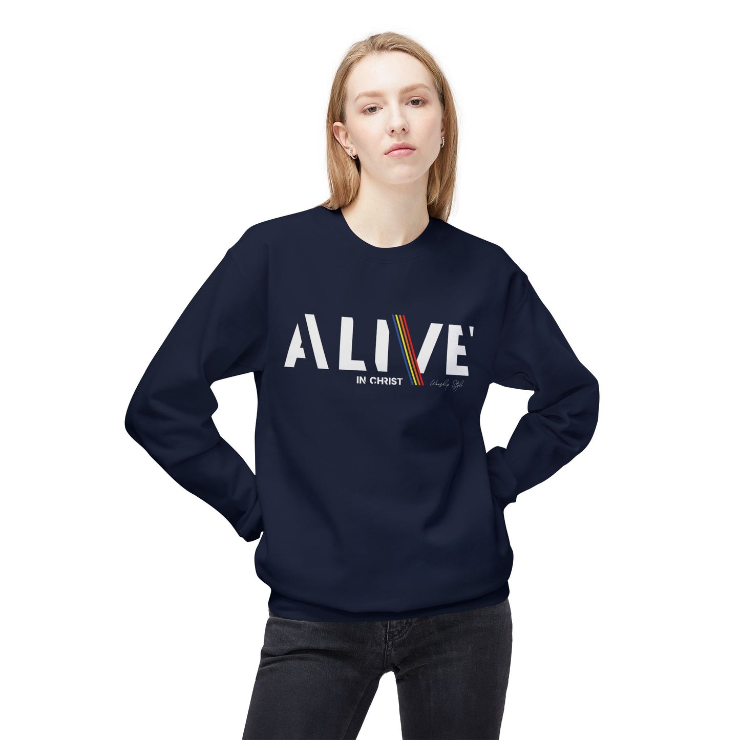 Alive in Christ - Unisex Softstyle Fleece Sweatshirt