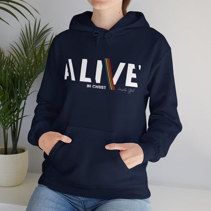 Alive in Christ - Unisex Sweat-shirt à capuche Heavy Blend™ 